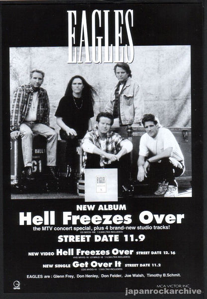 Eagles 1994/12 Hell Freezes Over Japan album promo ad – Japan