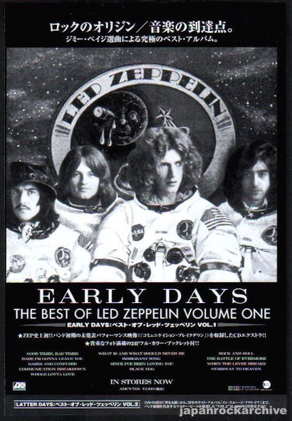 Led Zeppelin 2000/01 Early Days The Best Of Volume One Japan album pro –  Japan Rock Archive
