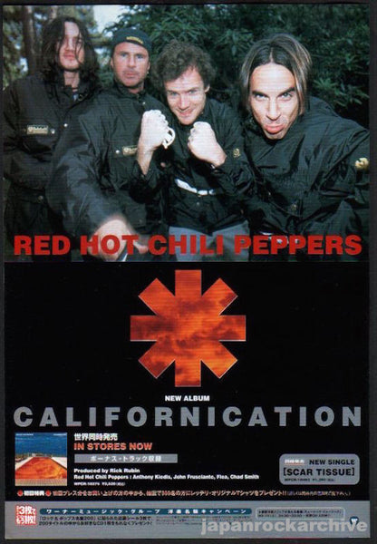 Red Hot Chili Peppers 1999/08 Californication Japan album promo ad – Japan  Rock Archive