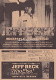 Jeff Beck 1999 Japan tour concert gig flyer handbill