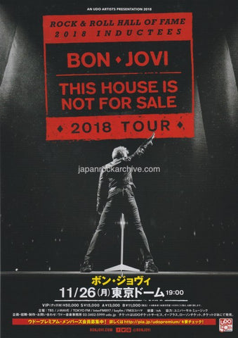 Bon Jovi 2018 Japan tour concert gig flyer handbill – Japan Rock Archive