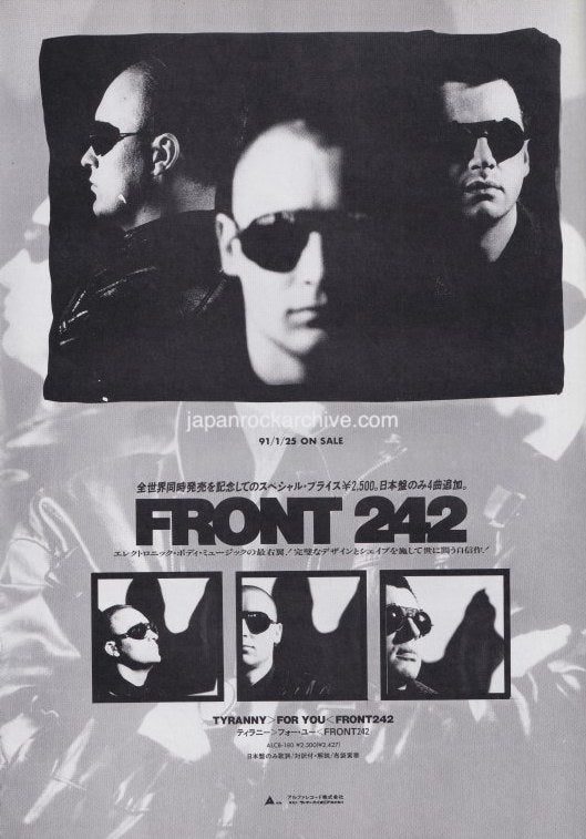 Front 242 1991/03 Tyranny (For You) Japan album promo ad