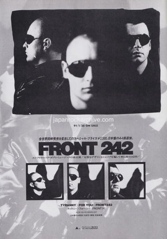 Front 242 1991/03 Tyranny (For You) Japan album promo ad