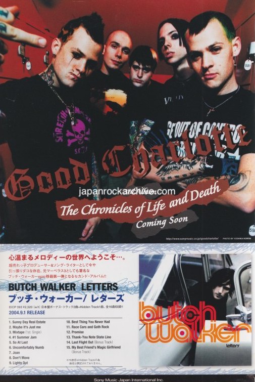 Good Charlotte 2004/10 The Chronicles Of Life And Death Japan album promo ad