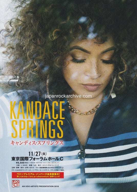 Kandace Springs 2018 Japan tour concert gig flyer handbill