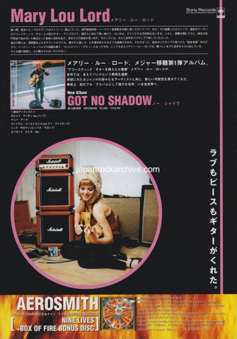 Mary Lou Lord 1998/04 Got No Shadow Japan album promo ad