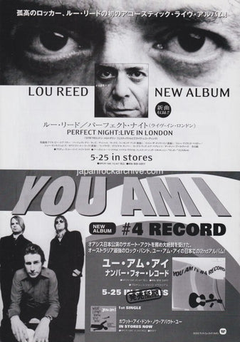 Lou Reed 1998/06 Perfect Night Live In London Japan album promo ad