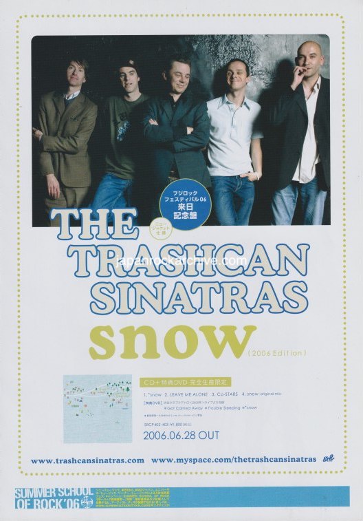 The Trash Can Sinatras 2006/08 Snow Japan album promo ad