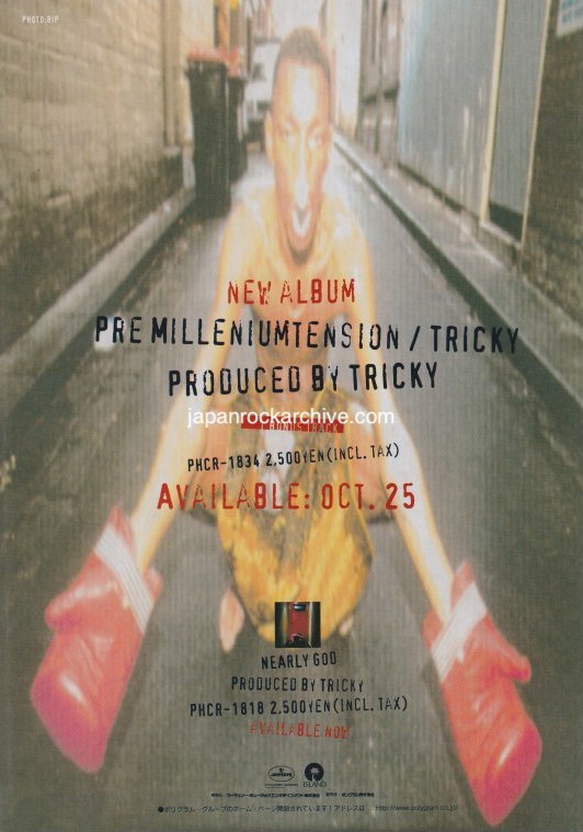 Tricky 1996/11 Pre-Millenium Tension Japan album promo ad