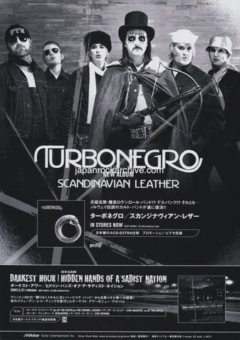 Turbonegro 2003/06 Scandinavian Leather Japan album promo ad