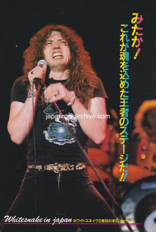 Whitesnake 1981/08 Japanese music press cutting clipping - photo feature