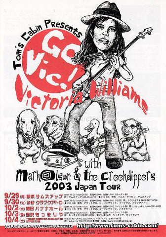 Victoria Williams 2003 Japan tour concert gig flyer handbill