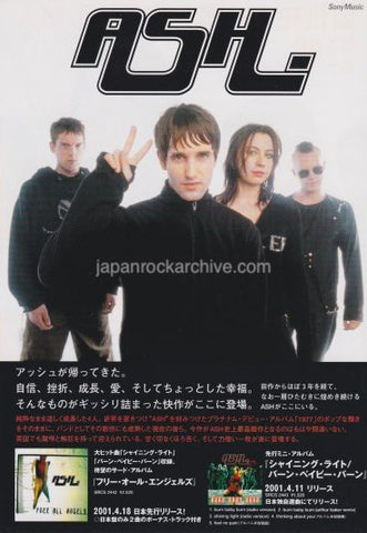 Ash 2001 Free All Angels Japan album store promo flyer