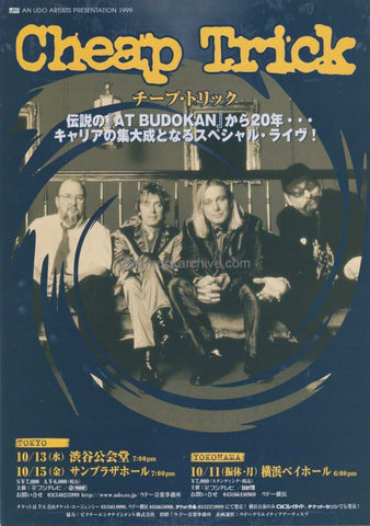 Cheap Trick 1999 Japan tour concert gig flyer handbill