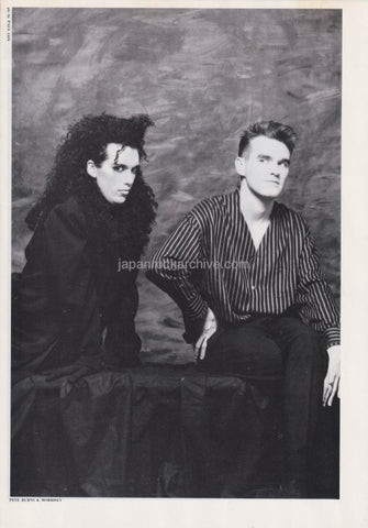 Dead Or Alive 1986/02 Japanese music press cutting clipping - photo pinup - Pete Burns & Morrissey